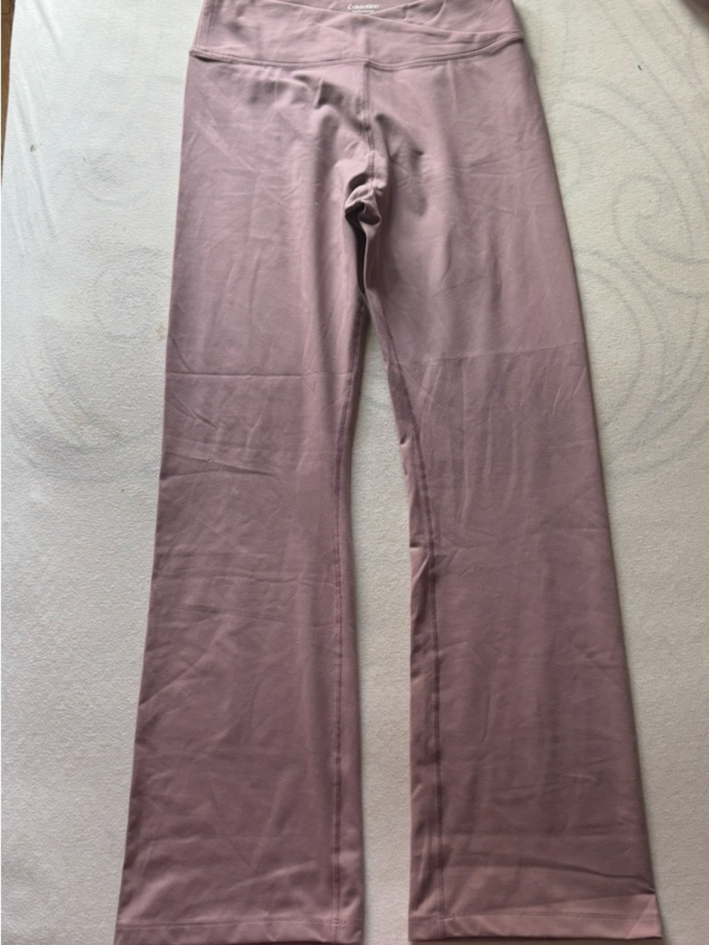Calvin Klein Performance Mauve Flare Wide-Leg Yoga Pants